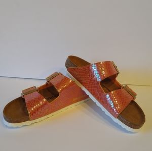 NWOT Orange Birkenstocks